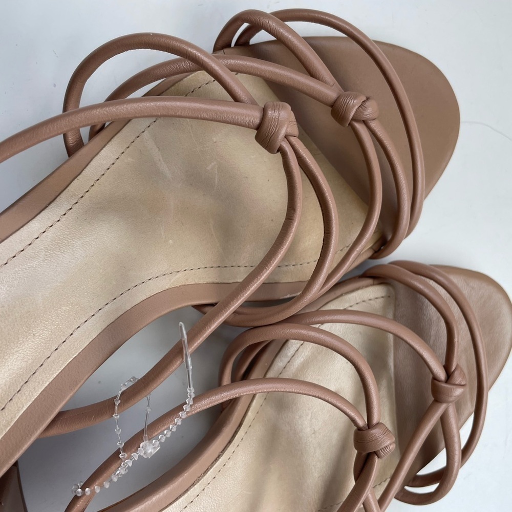 NWT Schutz Princey Leather Knotted Sandal Block Heel Size 8.5 - Picture 10 of 12